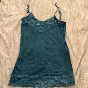Teal Lace Detail Cami